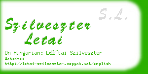 szilveszter letai business card